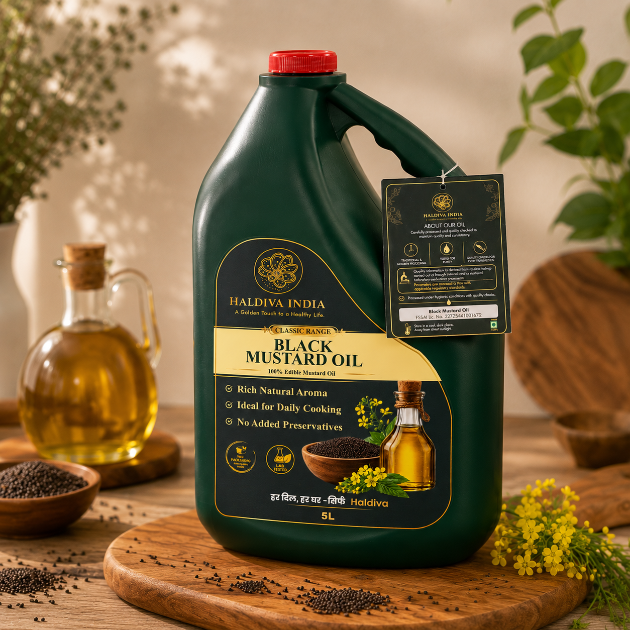 Haldiva Classic Range Black Mustard Oil 5L