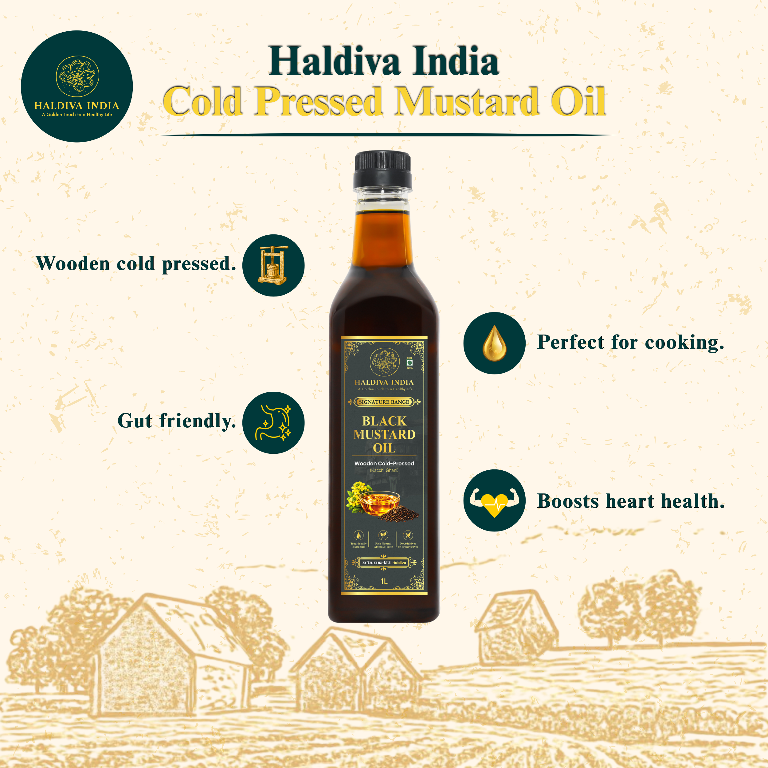 Haldiva Signature Range Black Mustard Oil 1L